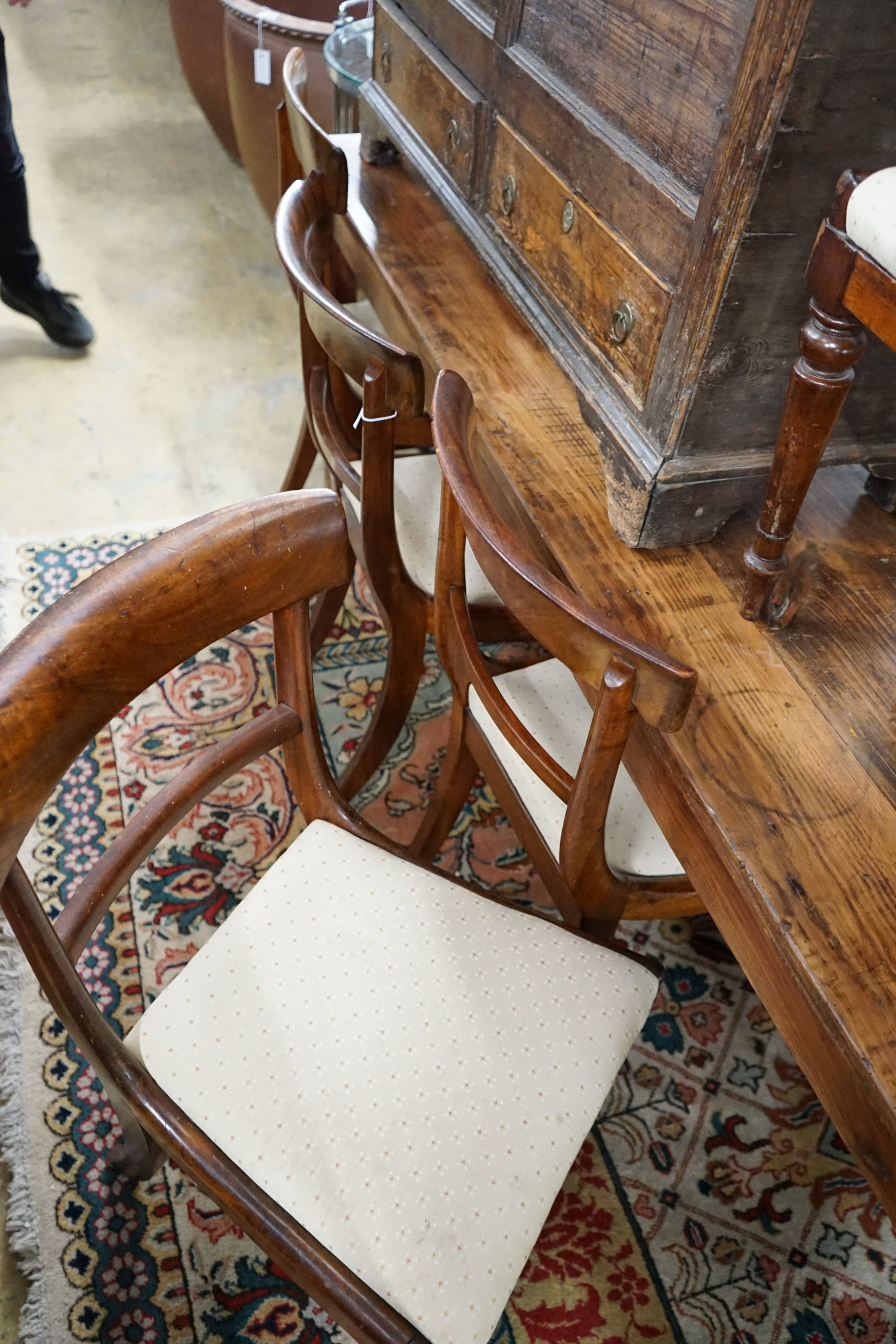 A set of eight Regency mahogany dining chairs together with a similar chair